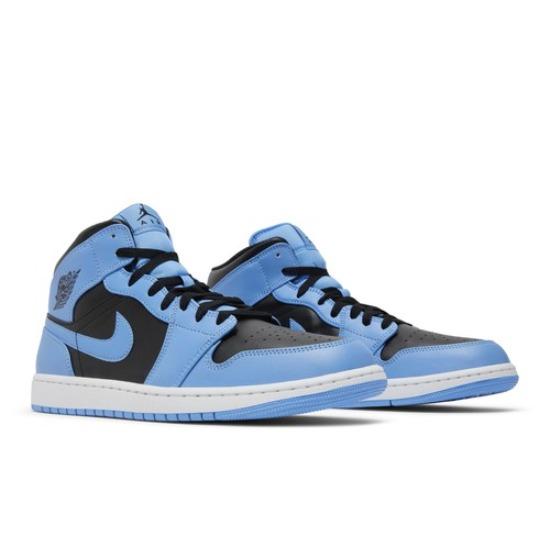 

Air Jordan 1 Mid University Blue Black Men s Retro Sneakers DQ8426-401 EU 45 синій/білий
