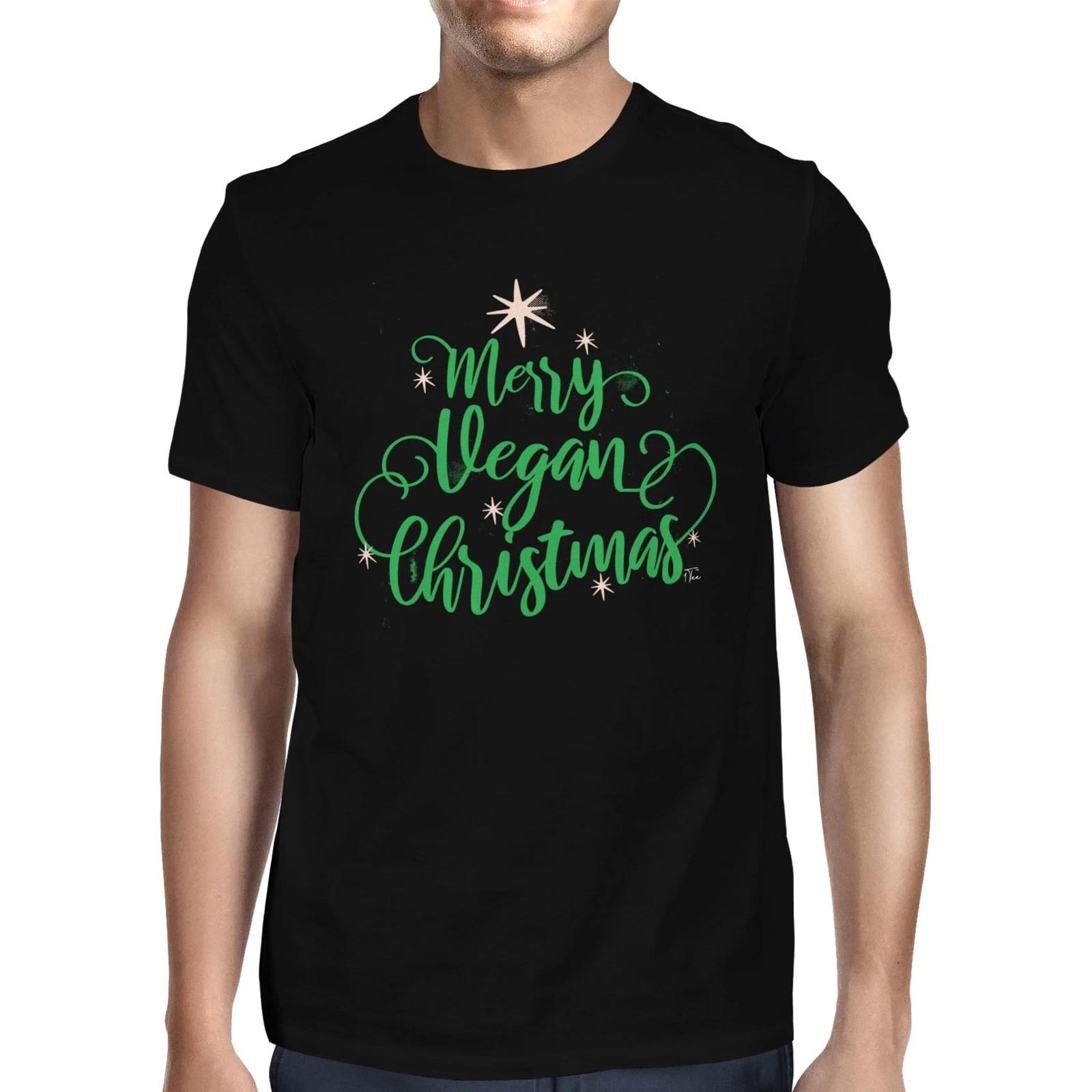 1Tee Mens Merry Vegan Christmas T-Shirt XXXL
