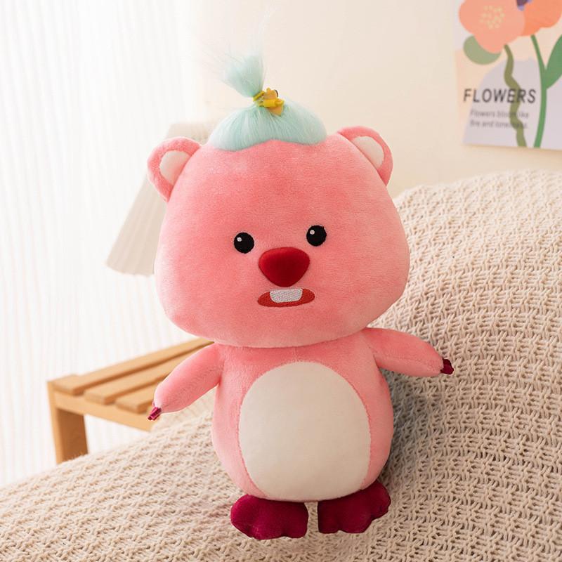 Animal Plush Loopy Soft Short Fur Pp Cotton Filling For Children Gift Dolls