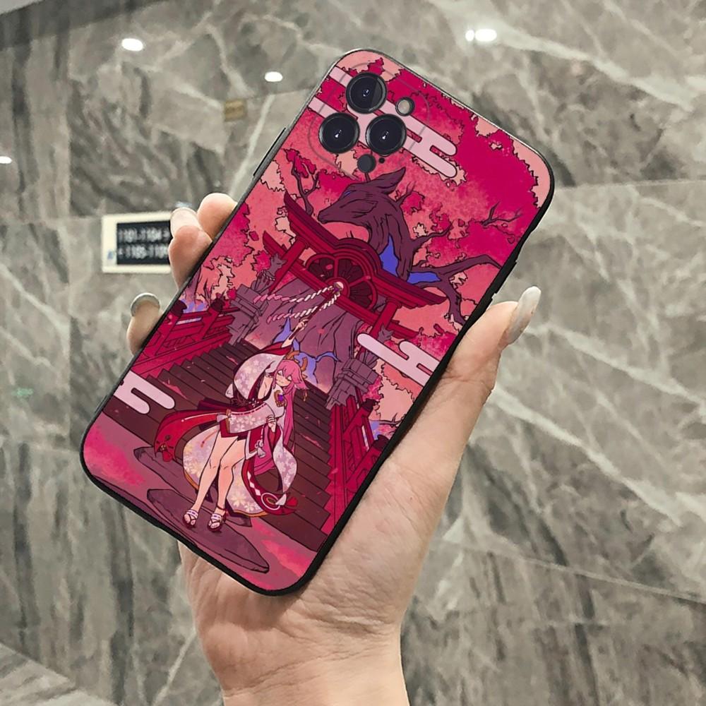Genshin Impact Yae Miko Phone Case For IPhone 15 14 11 12 13 Mini Pro XS Max Cover 6 7 8 Plus X XR SE 2020 Funda Shell
