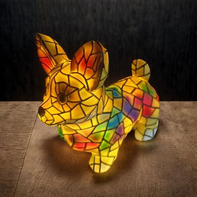 Animal Resin Table Lamp LED Night Light for Bedroom Bedside Art Deco Animal Puppy Dog Led Lights Room Decoration Table Lamp