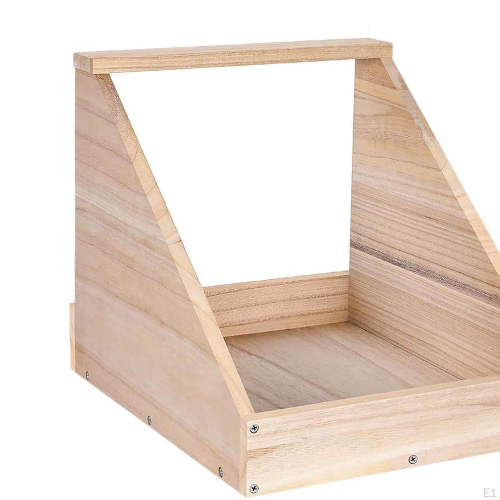 Single Compartment Hens Nesting Box Easy Assembly Sturdy for Laying Eggs Versatile Wooden Chicken