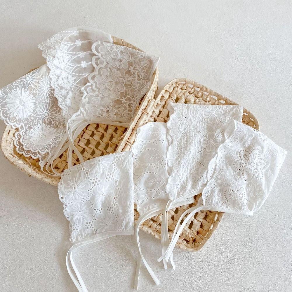 Cotton Bonnet Hat Breathable Sun Hat Boys Girls Caps Lace Mesh Hat Newborn Baby