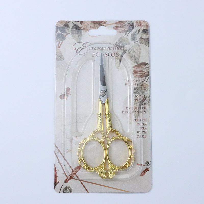 Retro Plum Blossom Stainless Steel Multi-purpose Scissors for Embroidery, Tea Bags, Sewing, and Office Use.