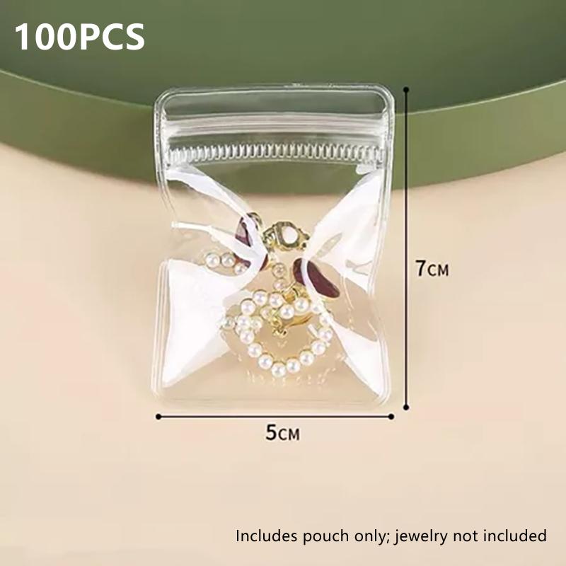 Thick Transparent Pvc Seal Bag 50/100 Units Transparent Pvc Bags With Closure For Jewelry Storage Bags