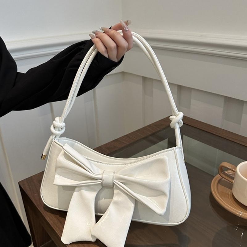 Bowknot Purses for Women Small Crossbody Bags Pu Leather Shoulder Bags Hoboes Handbag with Adjustable Strap
