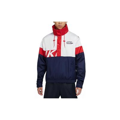 As M Nk Sb Anorak Jacket Windproof Breathable Hooded Zipper Coat Men Jacket Blue CI7186-410