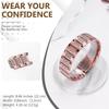 Premium Copper Bracelet for Men with Grid Pattern Design Magnetic Wristband Jewelry Gifts