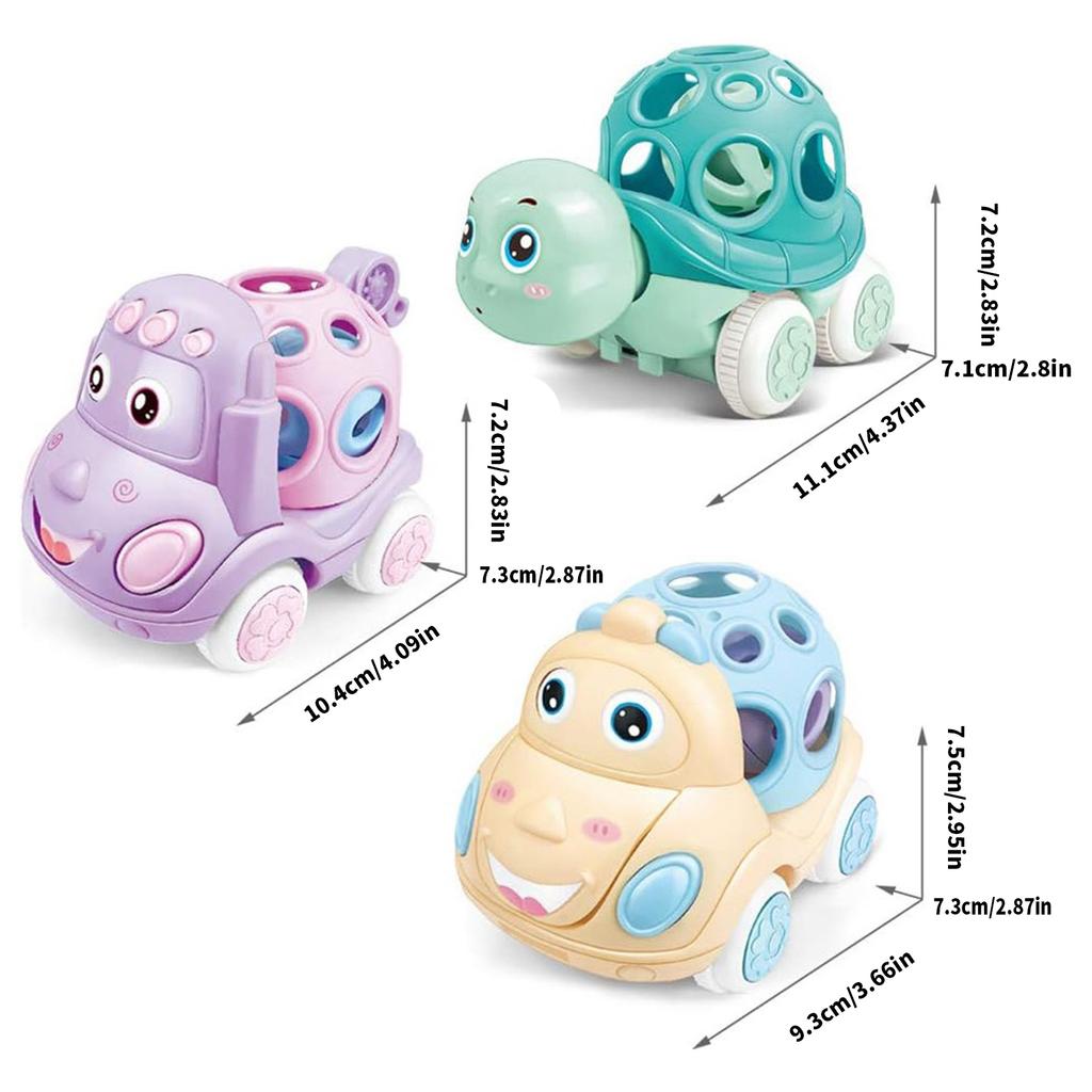 Funny Cartoon Bear Inertia Car Toy for Kids Enhances Fine Motor Skill for Children Interactive Toy Car Push and Go Toy