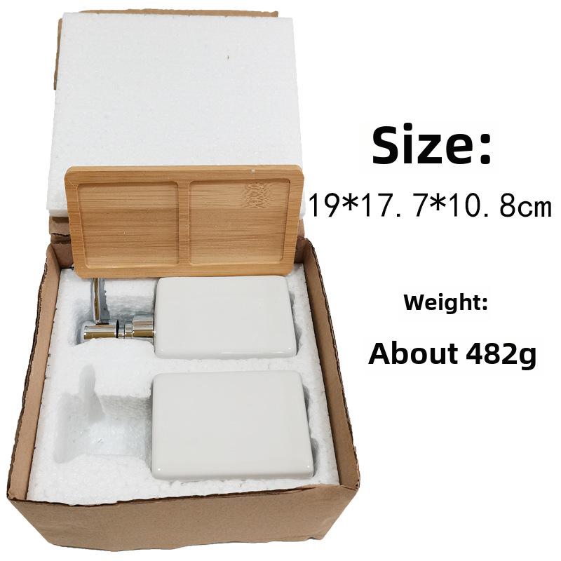 Ceramic Soap and Lotion Dispenser for Bathroom and Shower