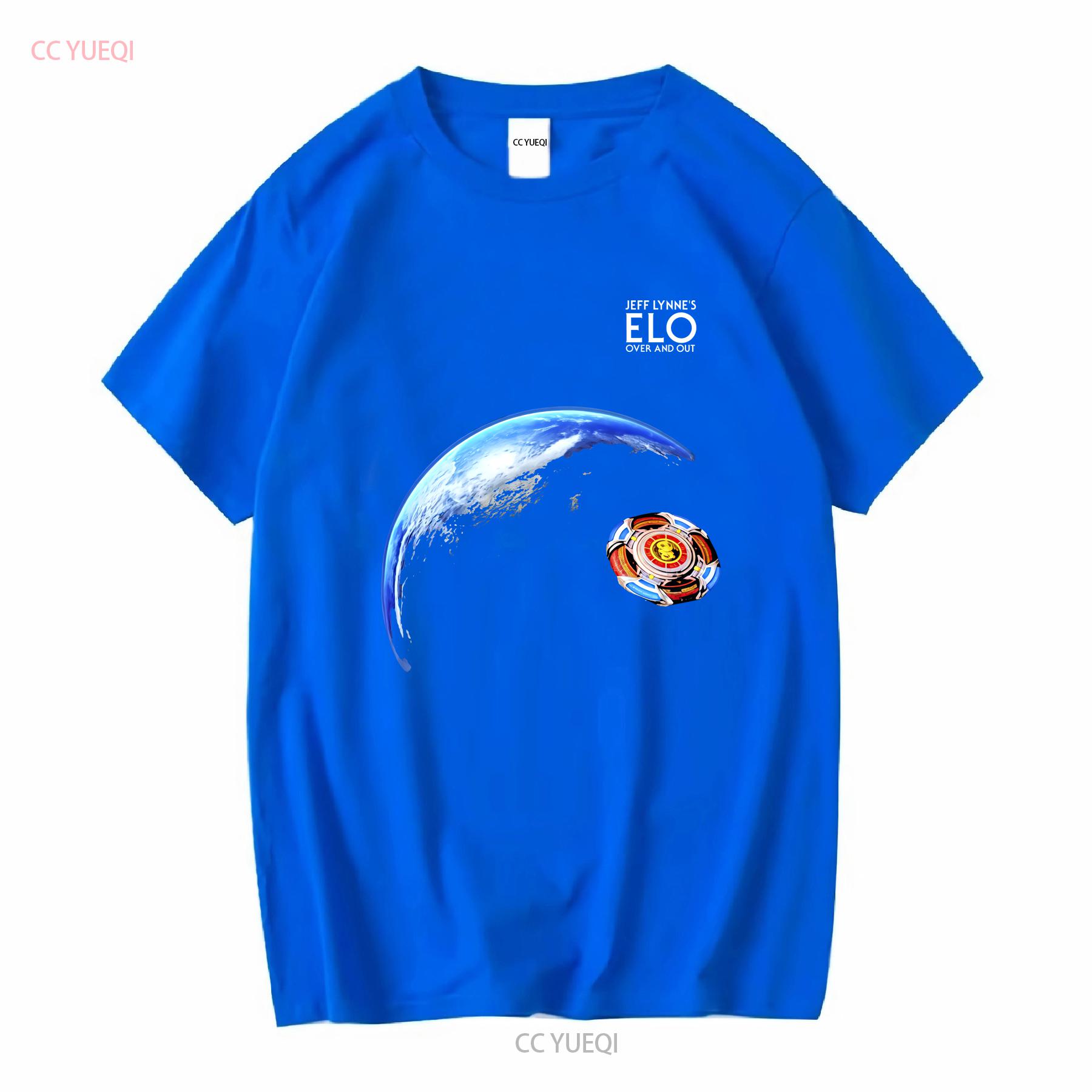 Jeff Lynne S Elo Over And Out Electric Light Orchestra World Spaceship T Shirt vintage Washed streetwear Versatile Breathable S