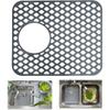 1PCS Silicone Kitchen Sink Mat with Drainage Holes - Multi-Compartment Dish Drying Pad, Non-Slip Sink Protector for Dishes