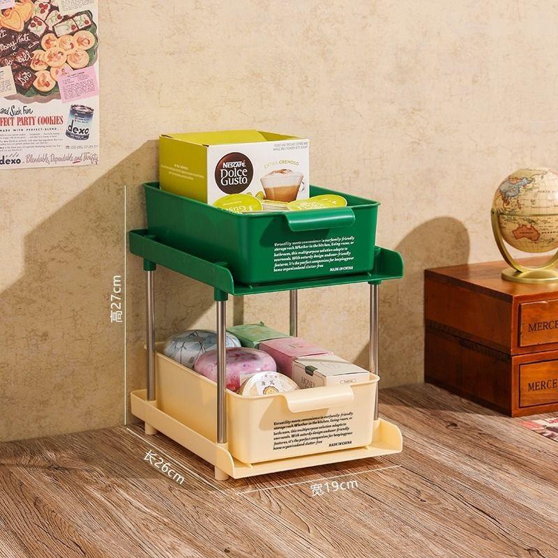Coffee Corner Desktop Tea Bag Storage Box Drawer Office Tea Room Dining Table Storage Rack Coffee Storage Rack