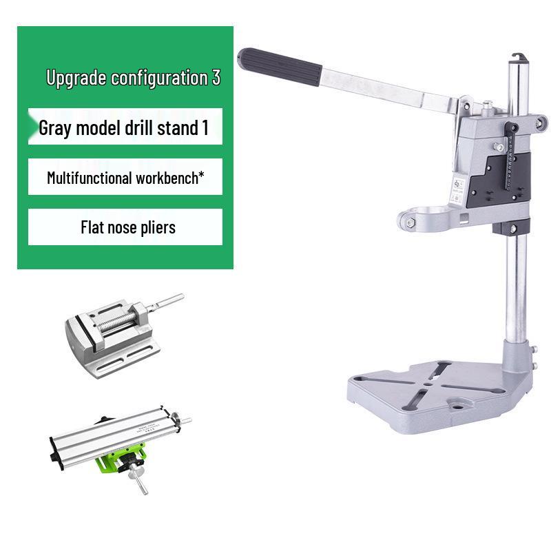 Compact Multifunctional Bench Drill Stand for Hand Drills - High Precision Workbench Fixture