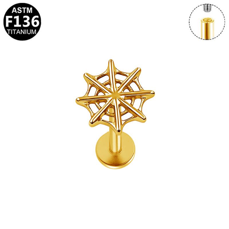 G23 Titanium Alloy Cross-Border Internal Thread Piercing Ear Cartilage and Finger Web Stud