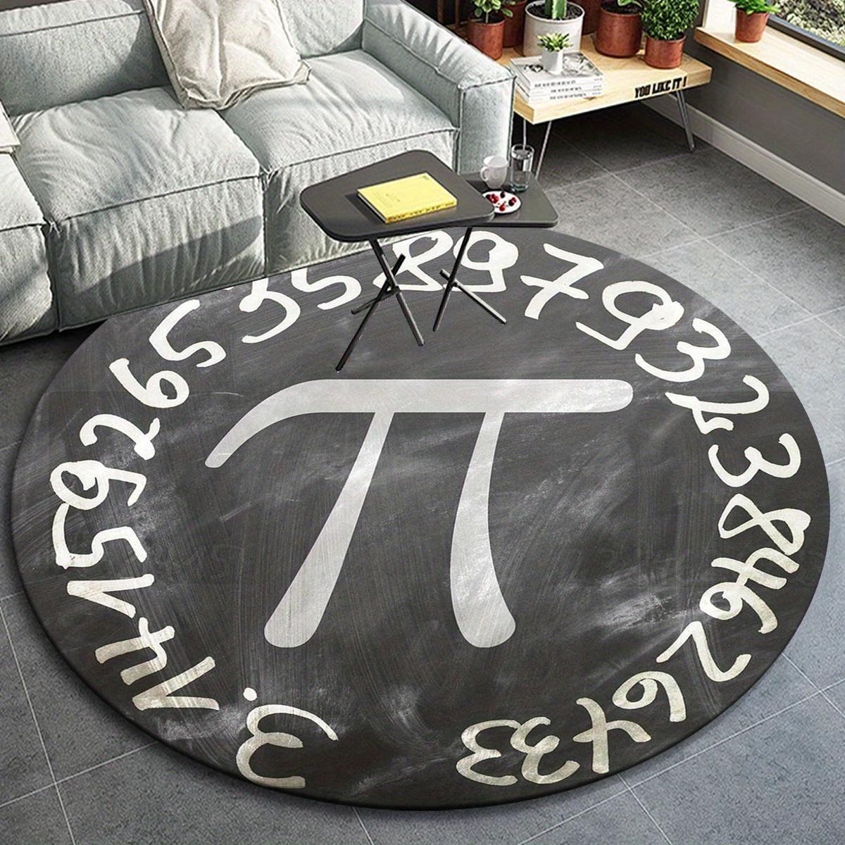 

1pc Letter and Number Pattern Round Floor Mat, Non-slip for Living Room Bedroom Chair Carpets Home Decor Gifts, Home Decor Room Decor Outdoo 80cm by 80cm