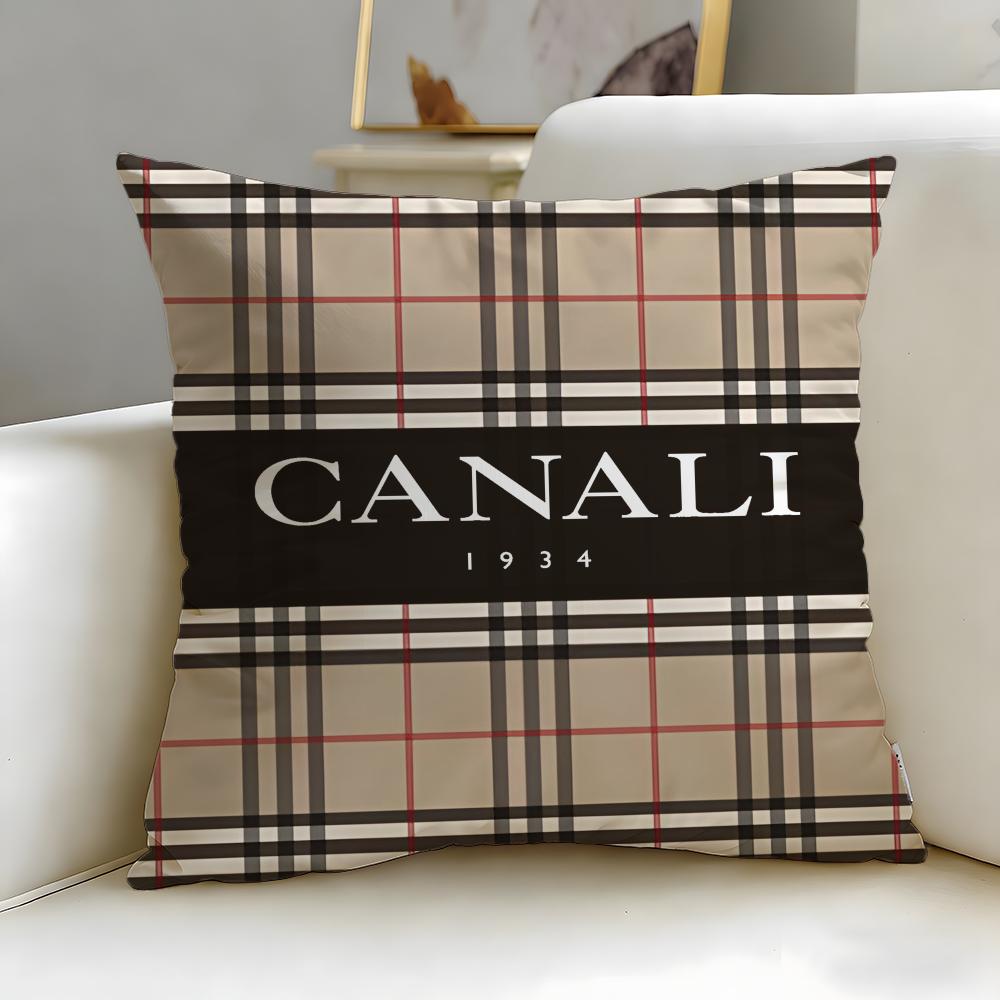 classic fashion brand Canali Cushion Cover Soft  EasyWash Pillow Case  Versatile for Couch Bed Travel and Office