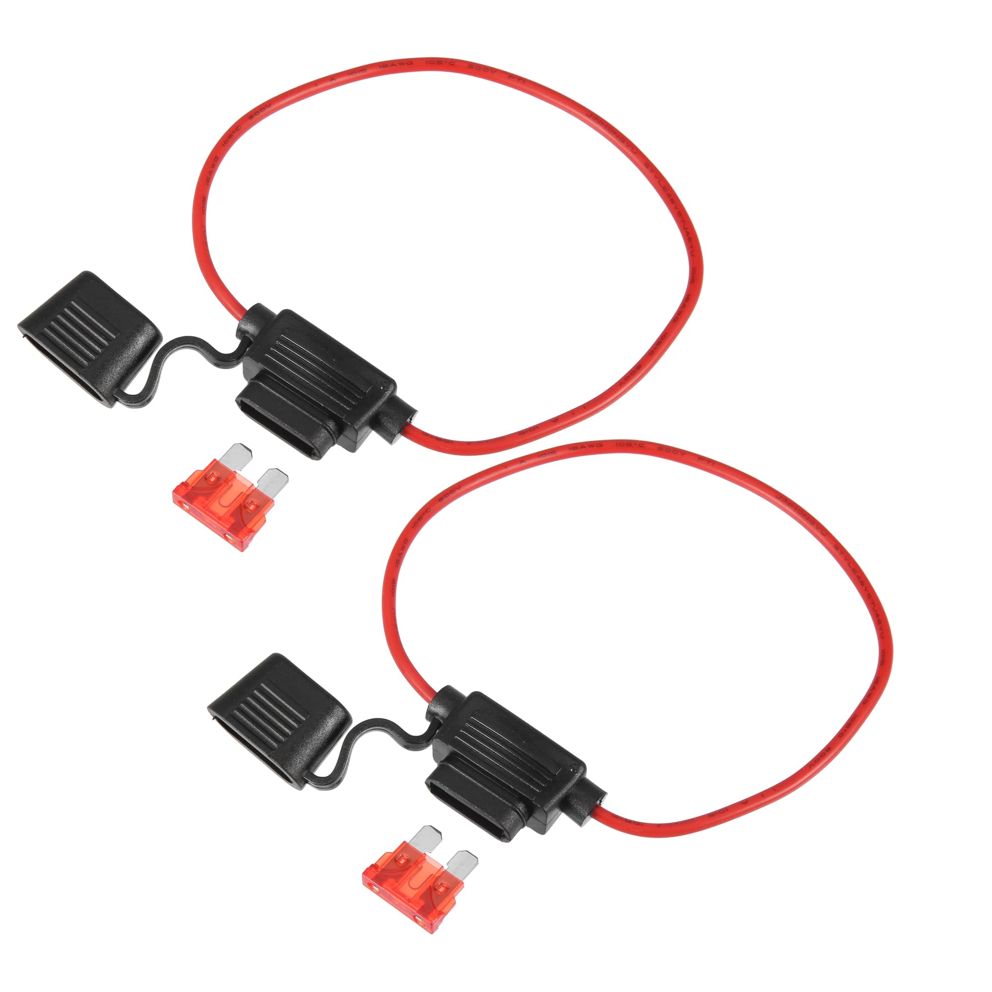 uxcell Inline Fuse Holder with 10A Fuse DC 32V 16 10A