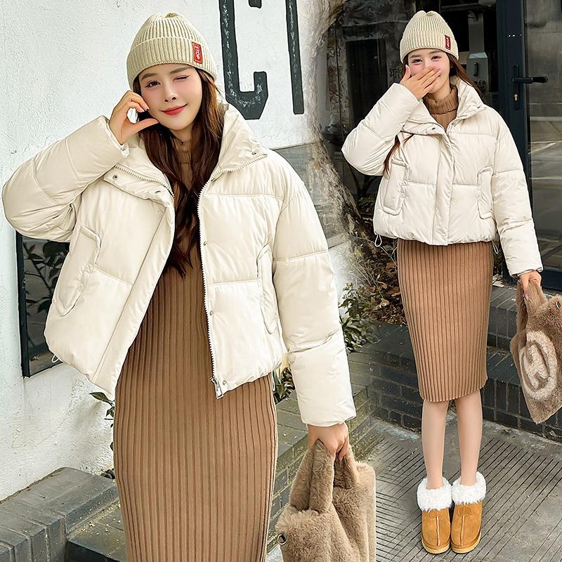 Light jacket women's new autumn and winter women's stand-up collar loose fashion coat cotton clothes women's trend