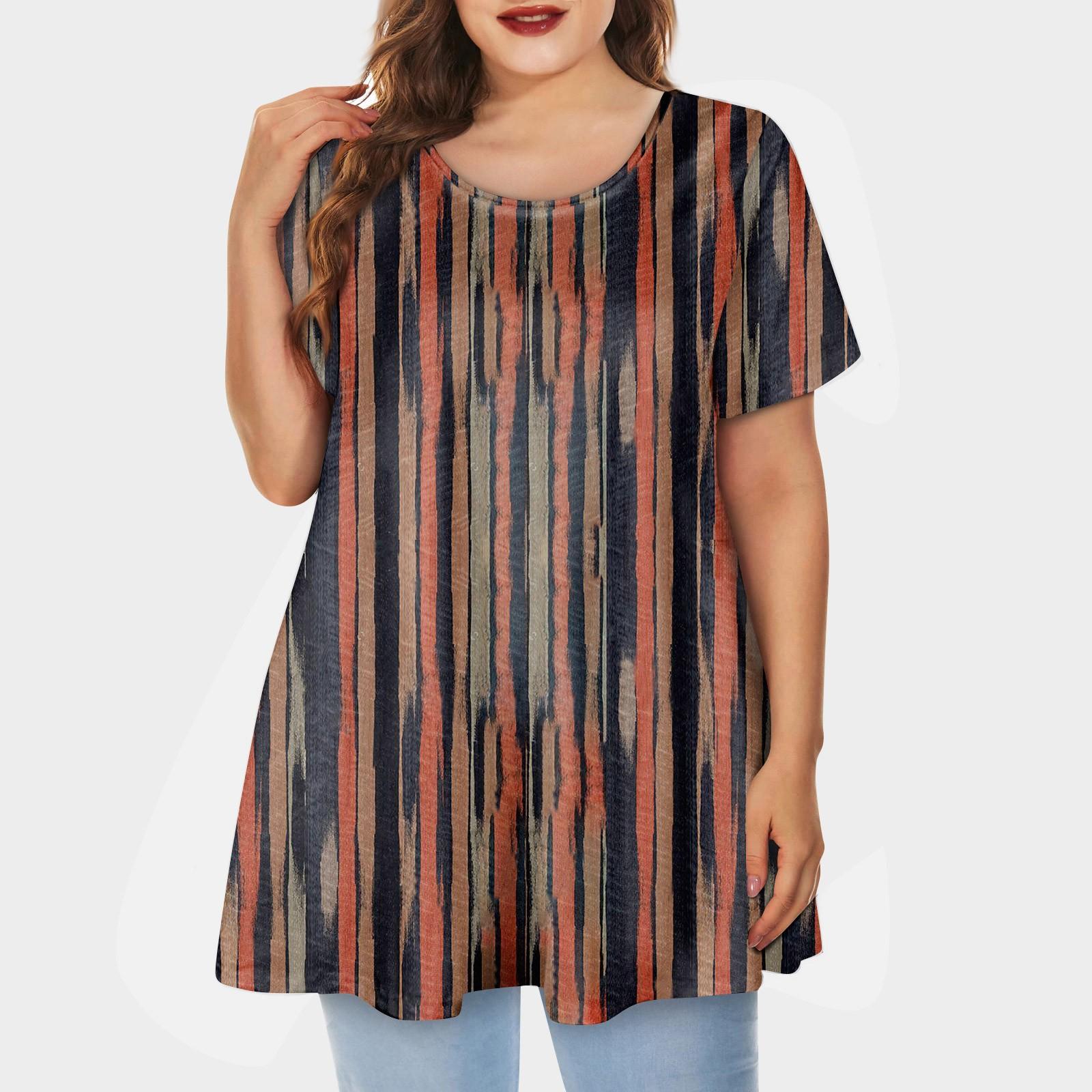 

Женская свободная футболка трапециевидной формы с коротким рукавом и круглым вырезом с большим верхом и принтом XXXXL