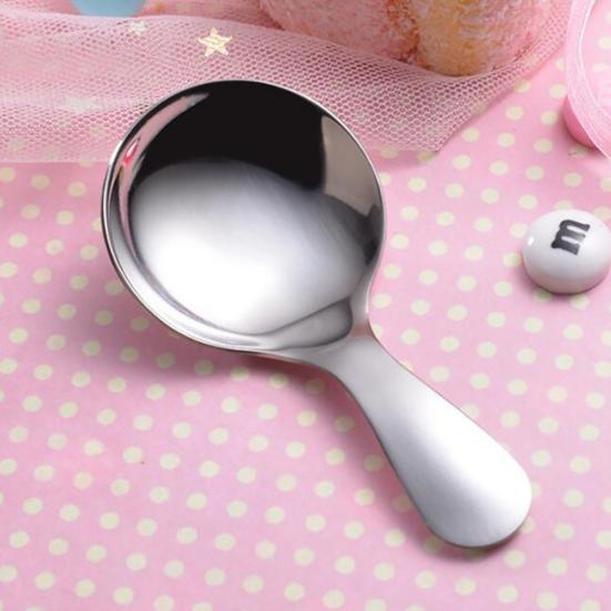 Nerezová lžíce na zmrzlinu s krátkou rukojetí, cukr, sůl, koření, naběračka