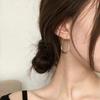 2026 Oval Stud Earrings Temperament Women's Earrings Simple Retro Hong Kong Style Earrings Personality Exaggerated Large Earrings