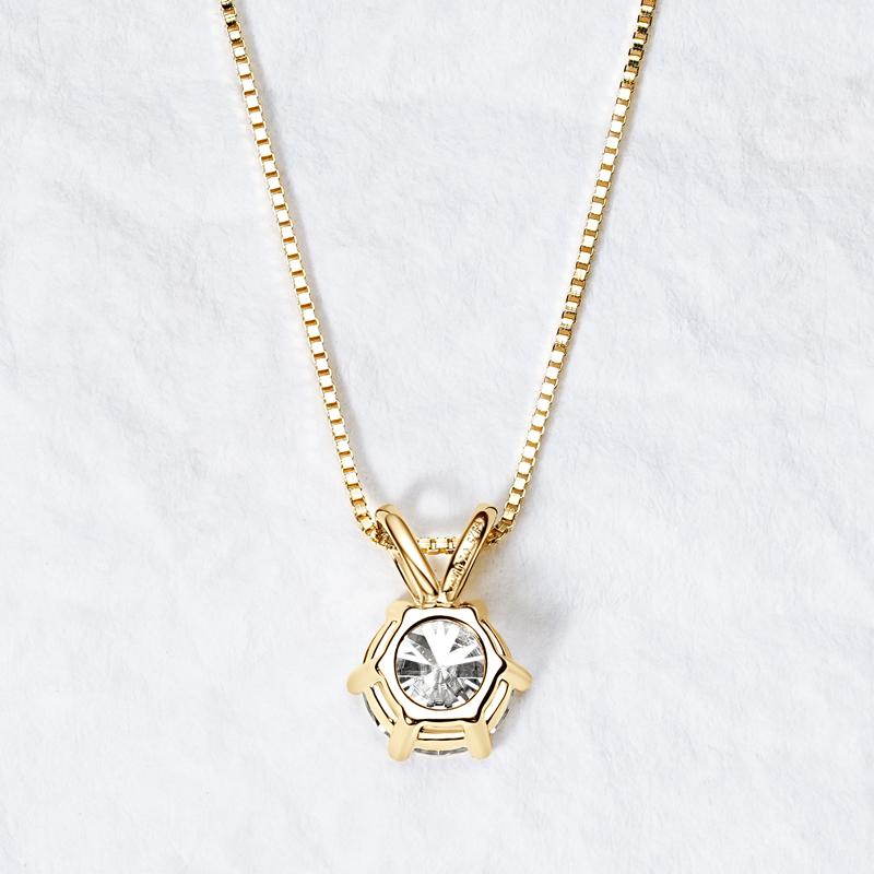 Classic 0.5CT-5CT D Moissanite Pendant Necklace Adjustable Chain 925 Silver for Women with 2CT 3CT 4CT Lab Diamond