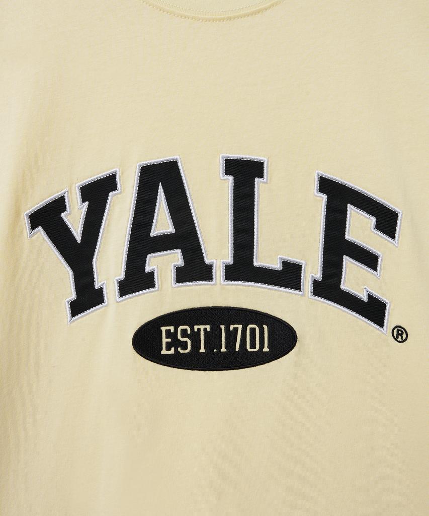 YALE Two-Tone Arch Short Sleeve T-Shirt_Yellow