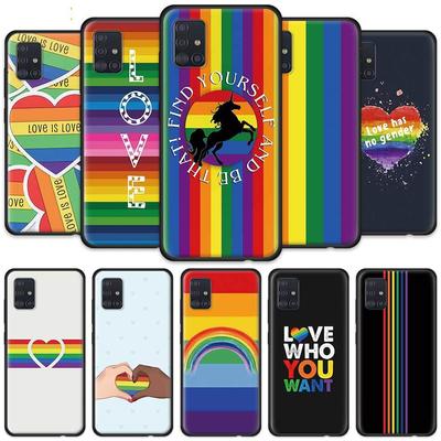 Eşcinsel Lezbiyen Lgbt Gökkuşağı Pride Kılıf Samsung Galaxy A51 5G A71 A50 A21s A31 A10 A20e A41 A70 A30 A11 A40 A20s Siyah TPU Kapak