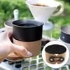 Cork PU Leather Cup Holder Hand Protector Coffee Mug Sleeve Adjustable Cup Sleeve Reusable for Coffee Tea Hot Cold Beverage