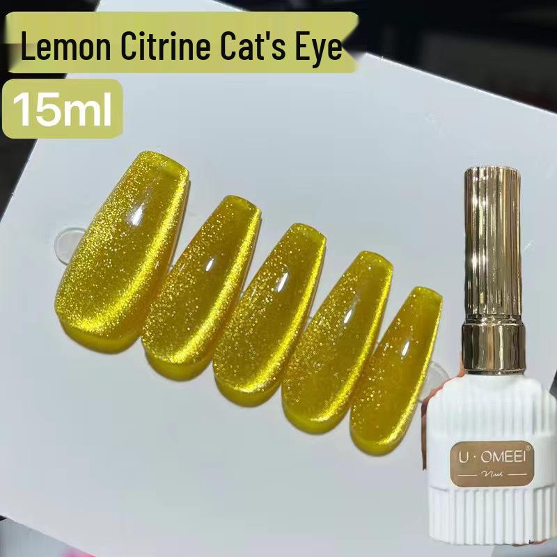 36-Color Crystal Cat Eye Gel Set with Dopamine-Inspired Pitaya Ice Red