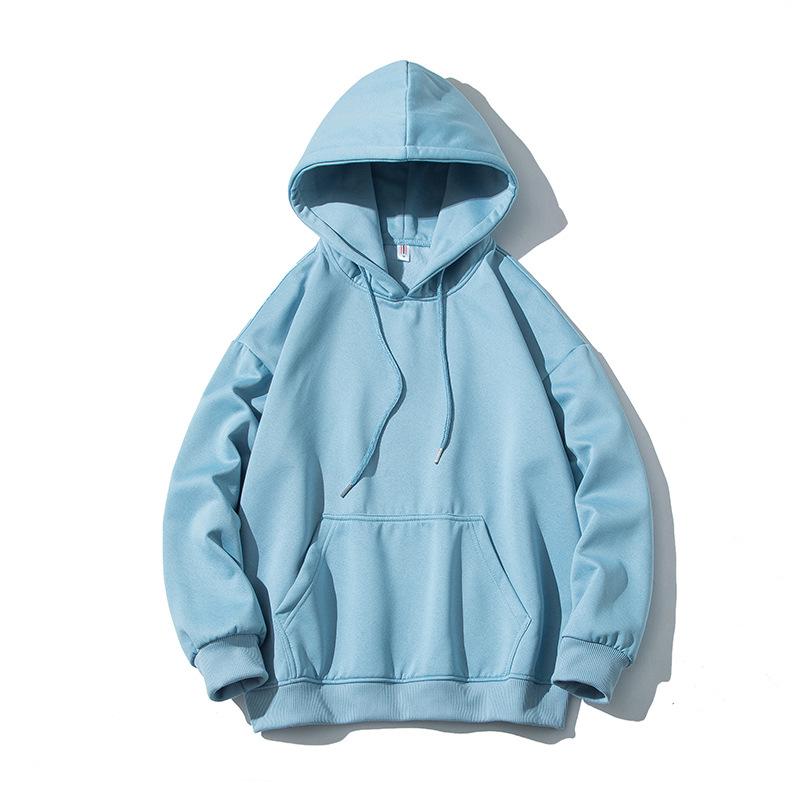 Men's Trendy Solid Color Hoodie - Spring & Autumn 2021, Loose Fit, Plus Size, Hong Kong Style Sweatshirt