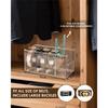 Clear Belt Holder Display-1-Pack For Closet& Drawer Acrylic Belt Organizer 8 Detachable Compartments Fits Most Sizes
