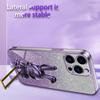 For iPhone 14 Pro Kickstand Case Cute Rabbit Electroplating Phone Shell