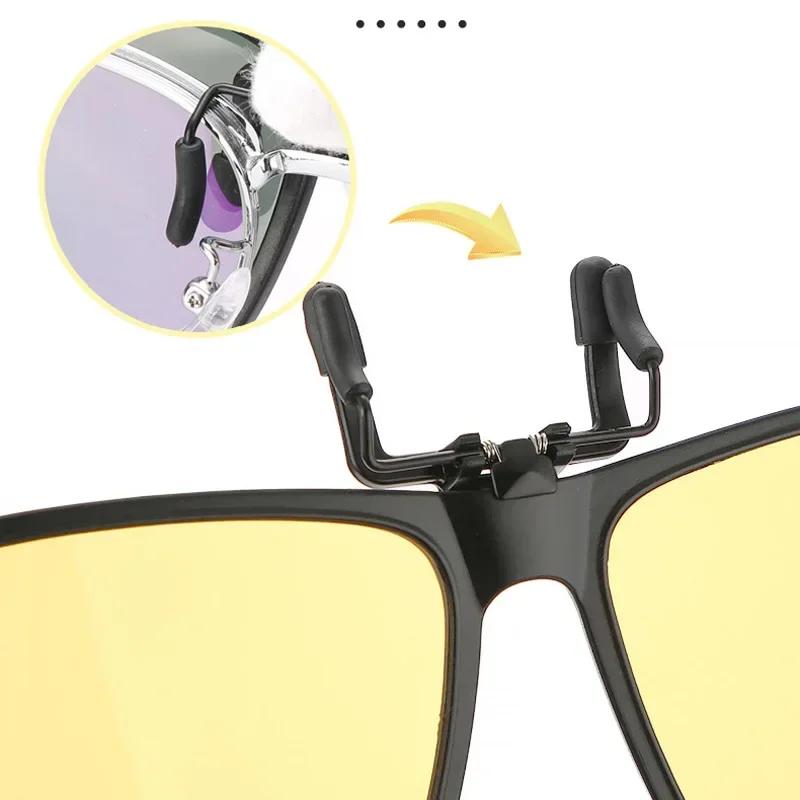 New Retro Clip-on Sunglasses TR90 Clip-on Eyewear Driving Sunglasses with Sunshade Lenses Eyeglasses Universal