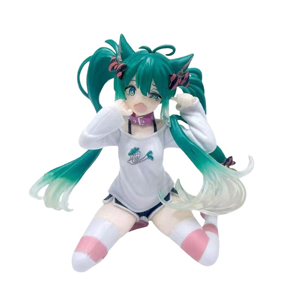 

New Hatsune Miku Anime Figure Wonderland Pvc Model Action Toy Thumbelina Ver. Desktop Decoration Dolls Ornaments Collection Gif (As shown-17752)-