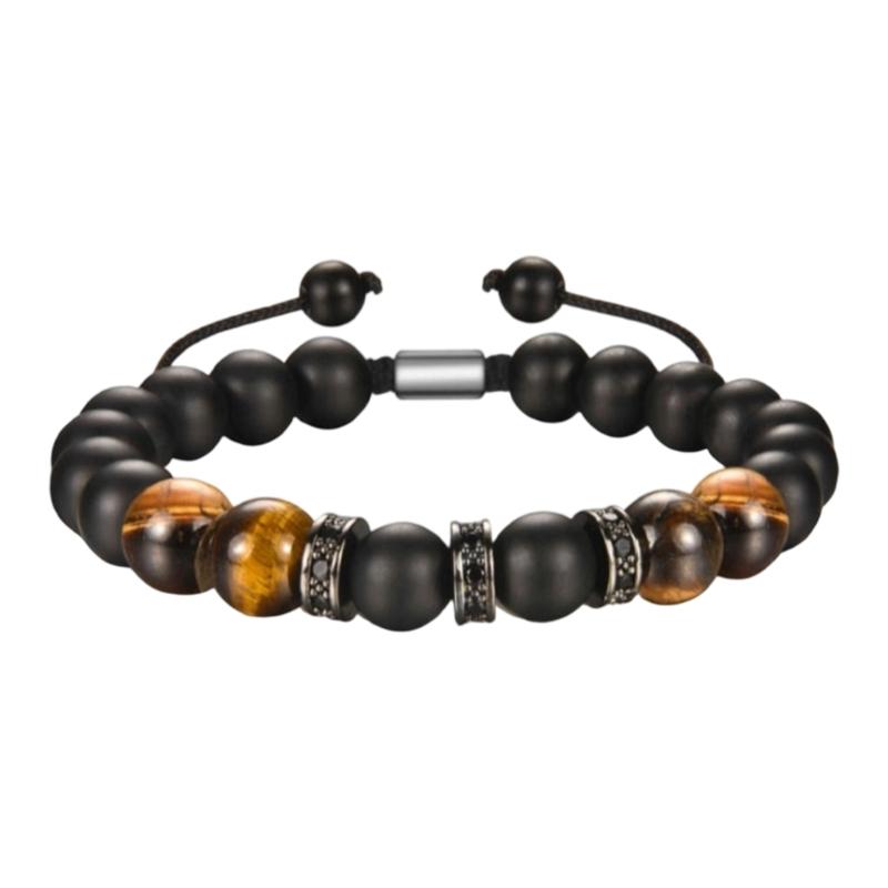 

Натуральный браслет из бусин s Eye Удобный Гладкий Полированный Камень Дизайн Модный Аксессуар для Ежедневной Носки