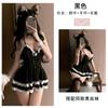 Sexy Lingerie Hot Halter Suspender Dress Uniform Sexy Deep V Perspective Little Maid Cosplay