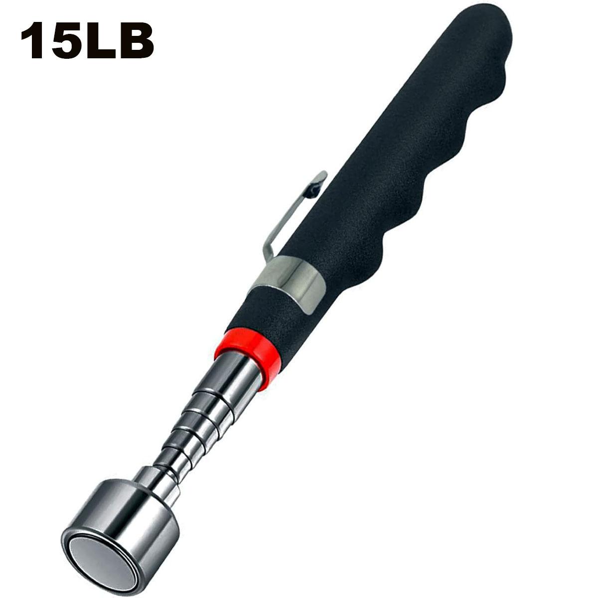 

15LB Telescoping Magnetic Pickup Tool –Ergonomic Non-Slip Grip Manual Handheld for Auto, Construction & Home DIY Repair Compact чёрный
