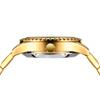 Luxury Men's Gold Case Mechanical Watch with Moon Phase Stainless Steel Strap Waterproof Automatic Wristwatch for Male Fashion
