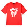 2025 New in Heart Print Japanese Simple short sleeve T-shirts Men Women Fashion Y2k Cotton T shirt Unisex Trend Oversized Tops