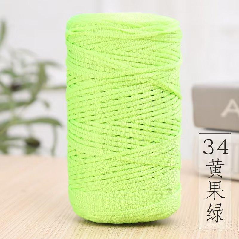Mercerized Cotton And Linen Flat Belt Thread Light Body Ice Silk Crochet Hook Hat Wool Ball Handmade Diy Knitting Material Package