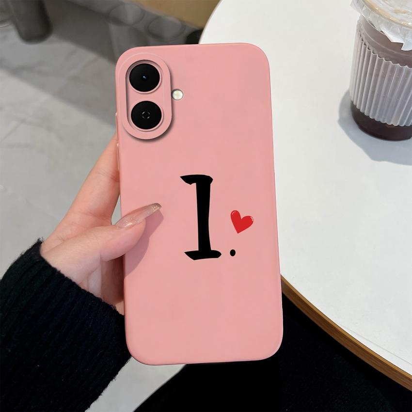 Pink Black Couple Style Phone Cover For Tecno Spark Go 2 3 1 1S Case Simple Letter Housing Soft Silicone Anti Slip Durable Shell