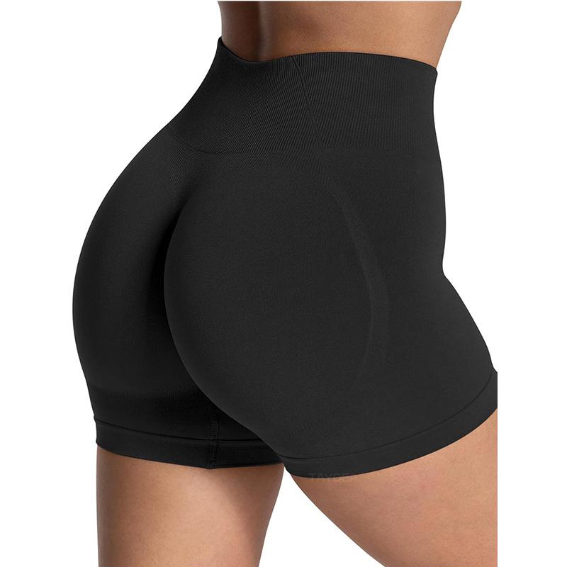 European-American Seamless High-Waist Tummy Control Yoga Shorts - Butt Lift, Sexy, Three-Quarter Length for Running & Fitness Women