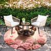Pink Siamese Cat pattern round rug,Carpet Rug for Living Room Bedroom  Playroom ,Non-slip Floor Mat,Holiday Gifts and Birthday Gifts.