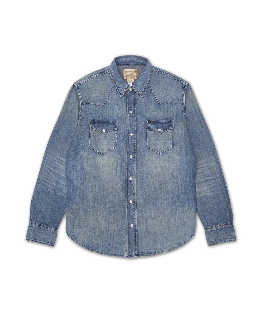 POLO RALPH LAUREN Slub Denim Western Shirt - Blue