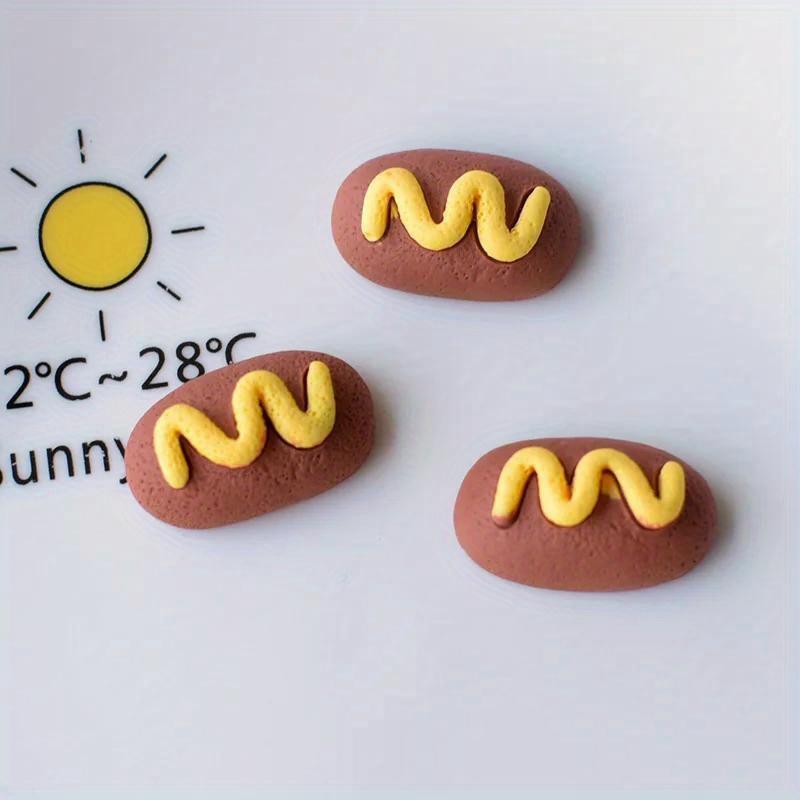Cute Cartoon Biscuit Resin Ornaments Dynamic DIY Barrettes Phone Case Shoe Accessory