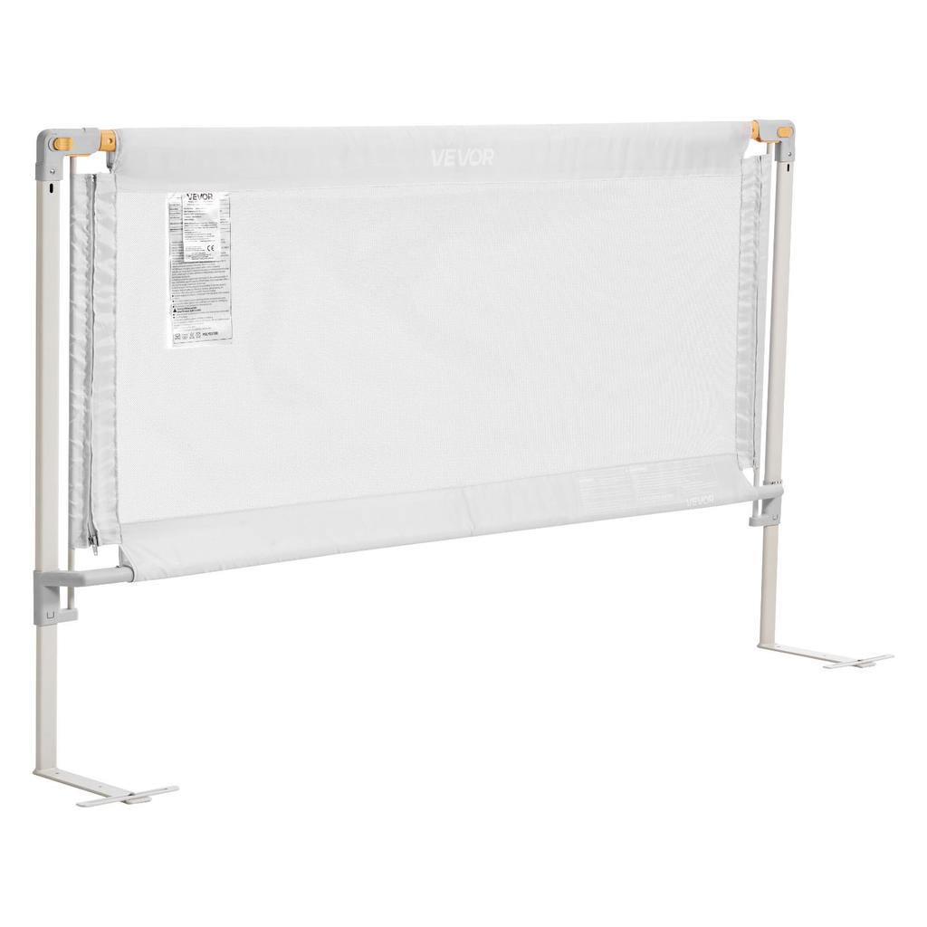 VEVOR Toddler Bed Rail, Kids Beds Guard Rail with Reinforced Iron Pipe and Oxford Cloth, Adjustable Height Bed Side Railing