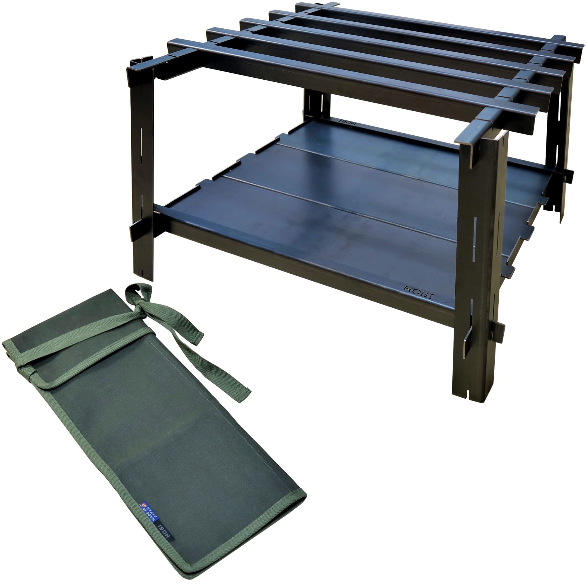 

HOBI Подставка для кемпинга из холста, железа с покрытием Jet Black и треноги 41 x 38 x Железо для деформации Коммерческий Hobi IN Noen Гриль/Костер [Сделано в Японии]