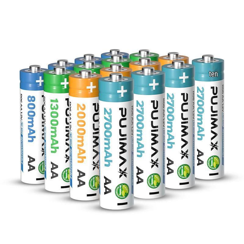 PUJIMAX 1.2V NiMH Rechargeable Battery for Size 5 & 7 Devices: Alarm Clocks, Toys, Mouse.